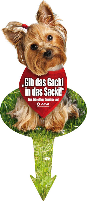 Gib das Gacki in das Sacki