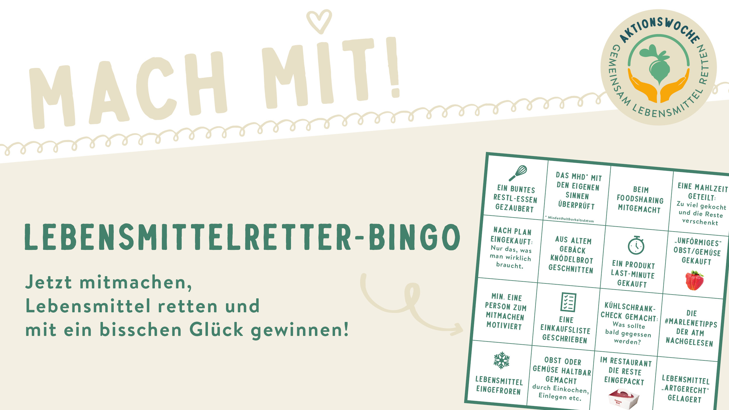 Lebensmittelretter-Bingo