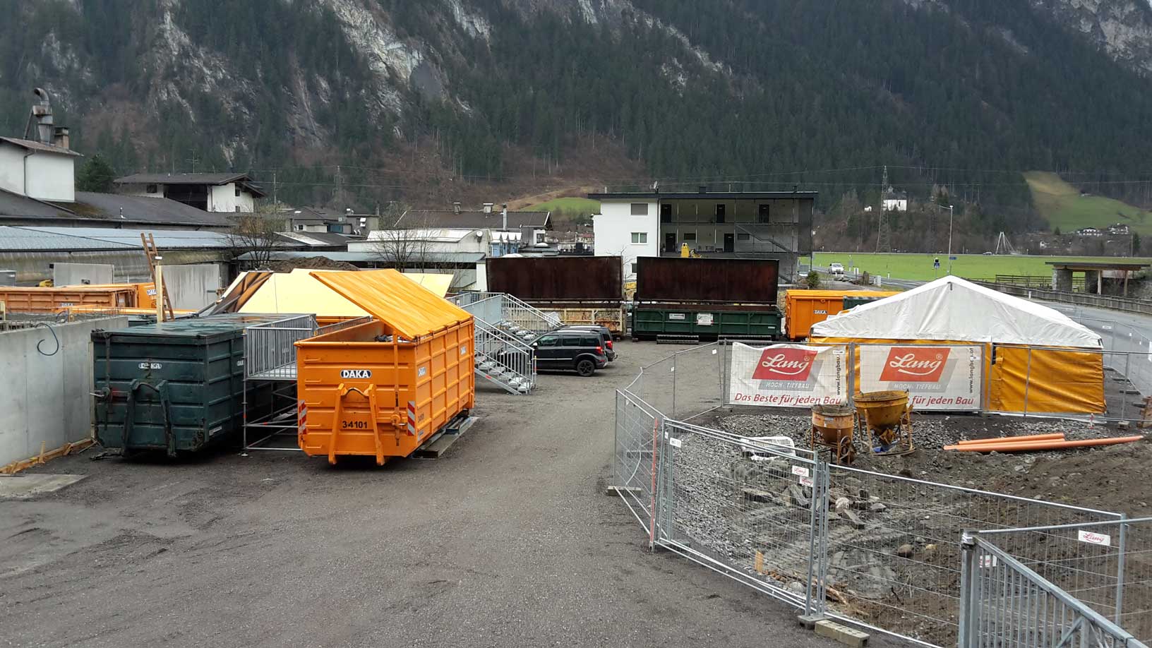 Provisorium Recyclinghof in Mayrhofen: Der Betrieb ist uneingeschränkt möglich.
